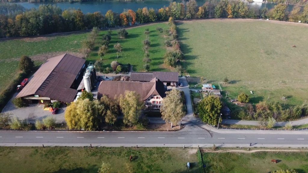 Der Lehenhof aus der Vogelperspektive